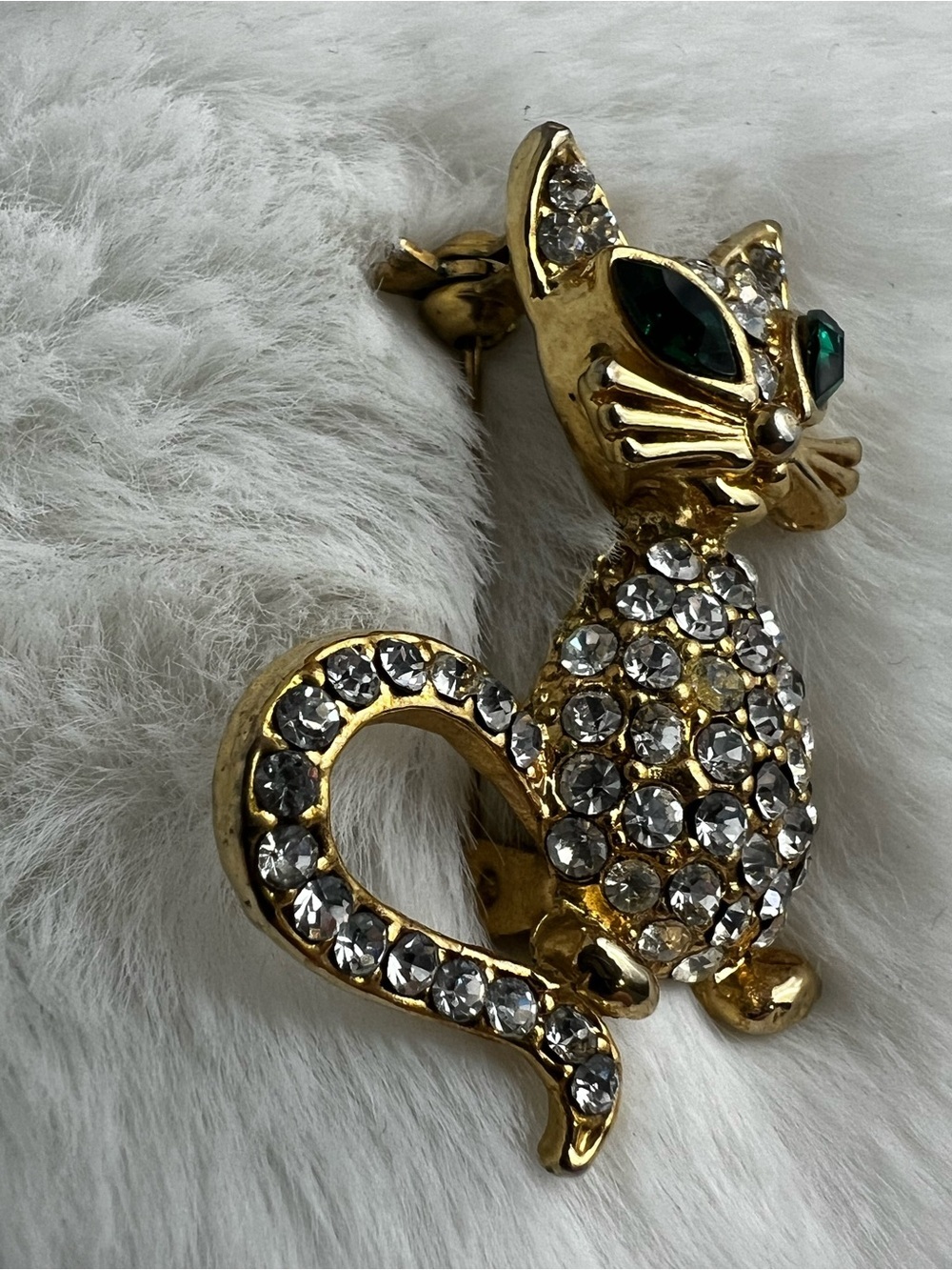 Vintage Sphinx Rhinestone Brooch - Picture 3 of 9